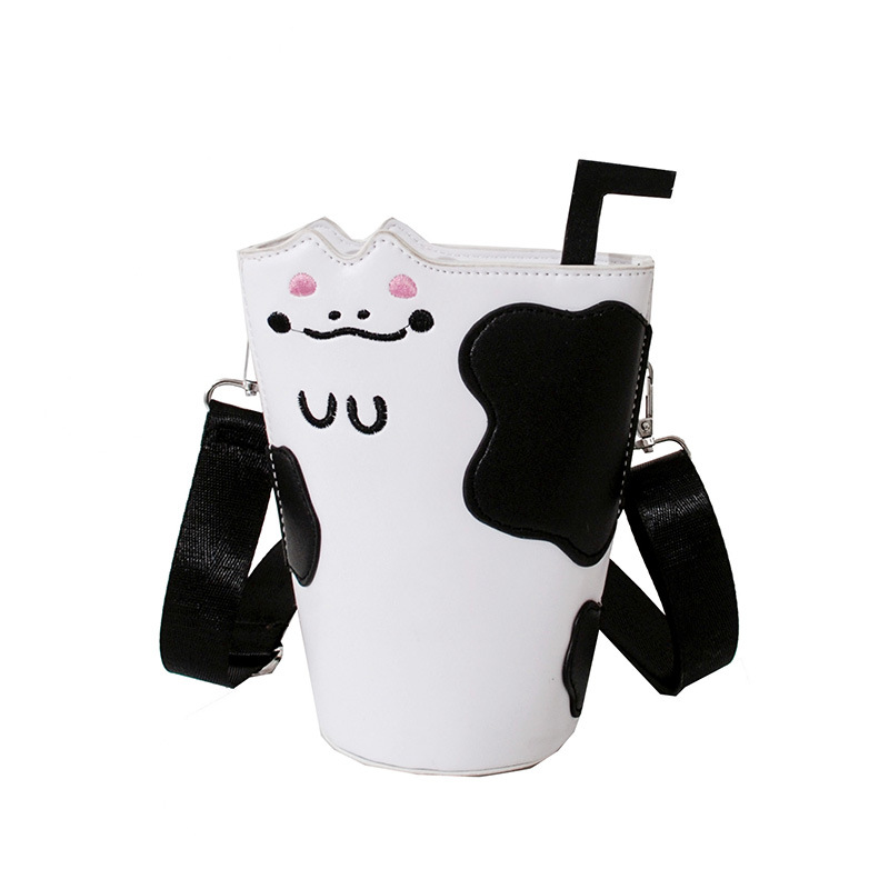 PU Cute bucket small bag for girls 2021 New style Japanese cartoon single-shoulder Instagram influencer girl crossbody straw bag Item Picture