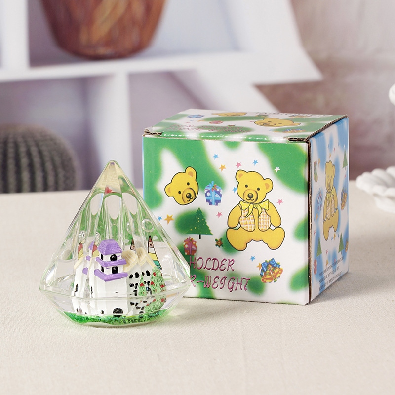 Creative large diamond crystal house, floating oil drop pen holder, desktop decorative handicrafts, student birthday gifts are selling well Item Picture