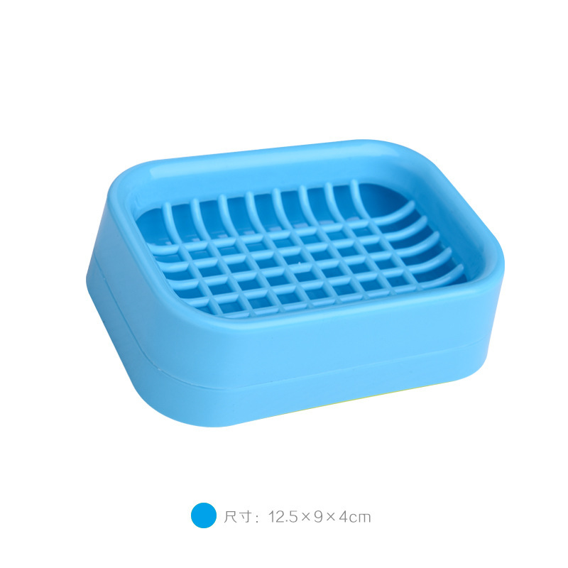 Soap box draining suction cup, wall-mounted creative European-style travel soap box stand, bathroom double-layer plastic soap box Item Picture