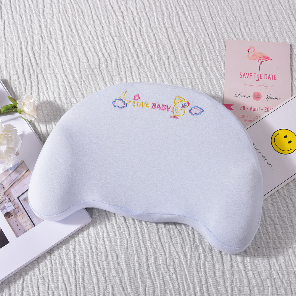 Manufacturer's newborn pillow, color cotton breathable baby pillow, 0-1 year old baby cartoon pillow, baby pillow Specification image