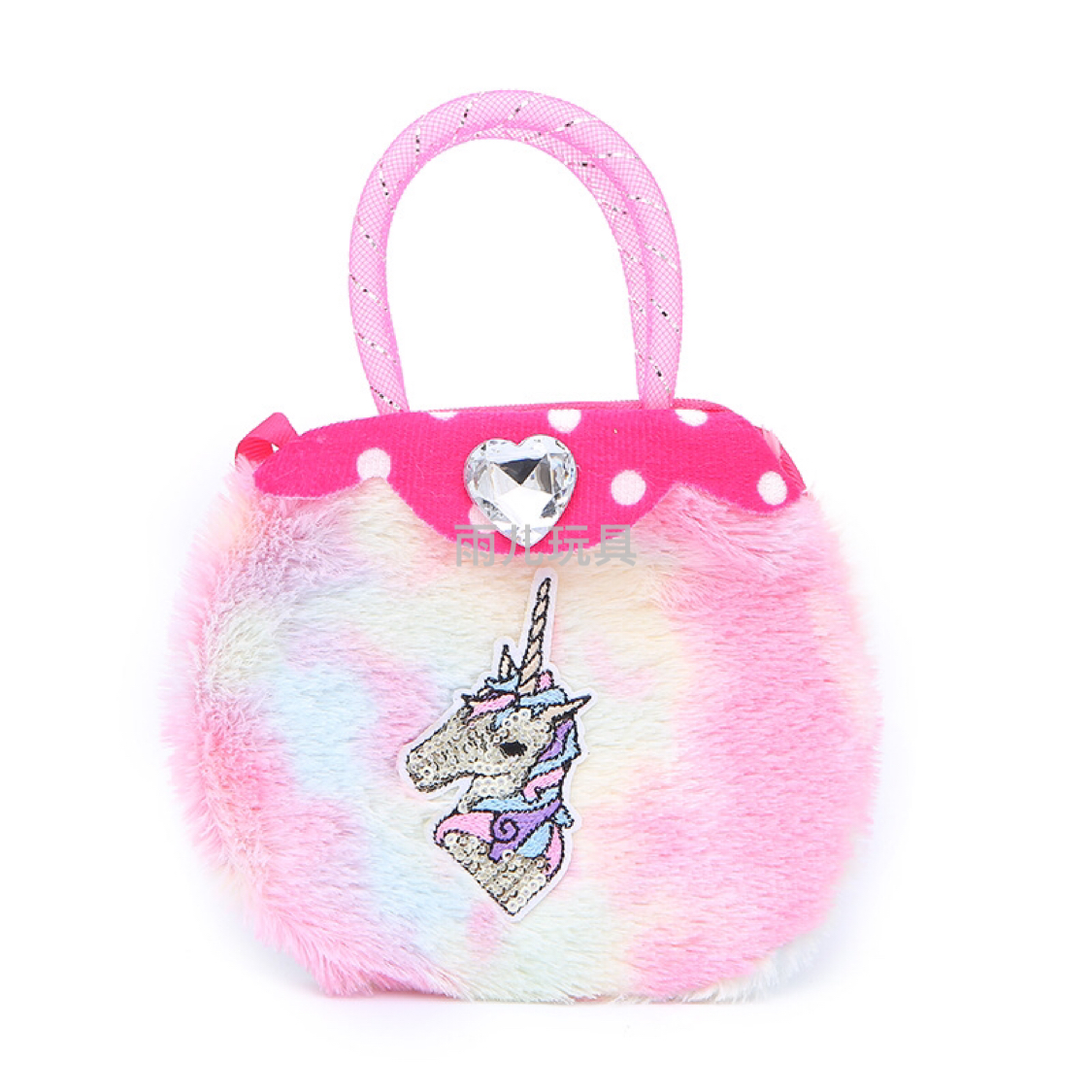 Bolsa de peluche mochila para niños bolsa de un hombro bolsa crossbody unicornio color pelo porta-bandolera bandolera de un hombro bolso Item Picture