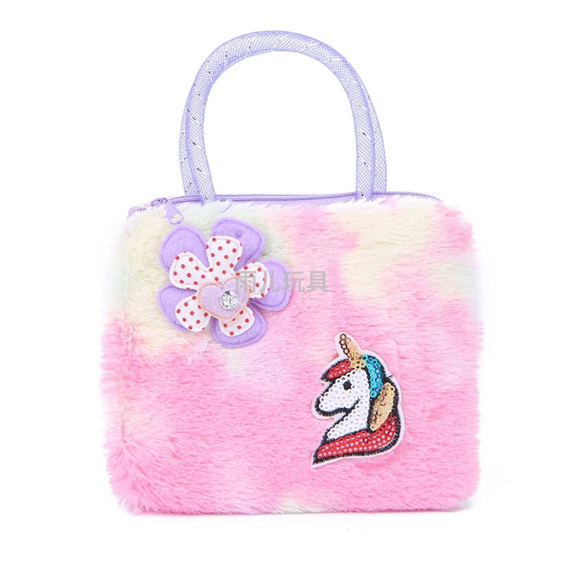 Plush toy bags, children's crossbody bags, unicorn bags, children's colored fur hand-held crossbody bags, small foreign trade bags, children's bags Application Scenario