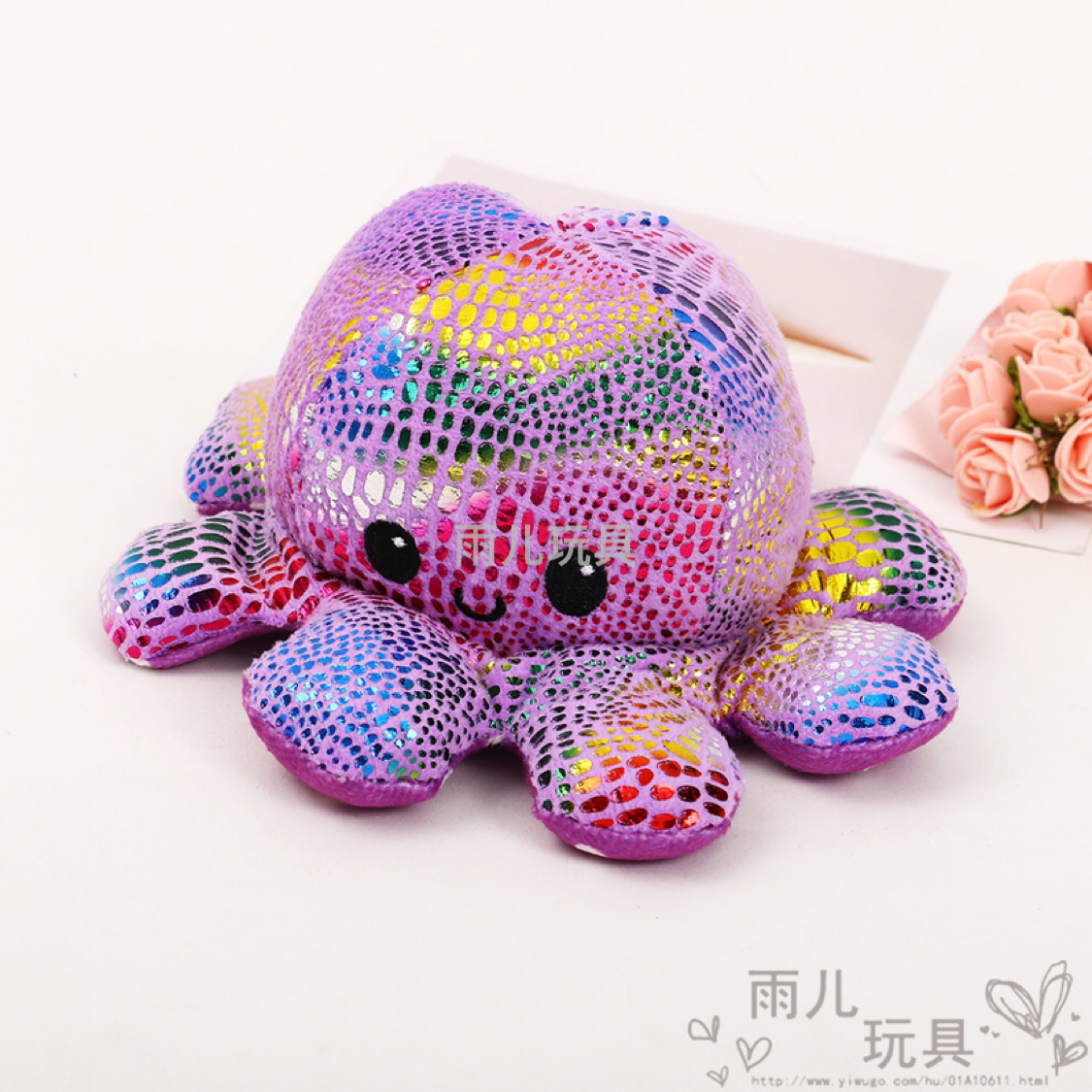 Plush toy flip octopus figurine, plush toy doll flip gilded octopus, gilded flip idea toy Application Scenario