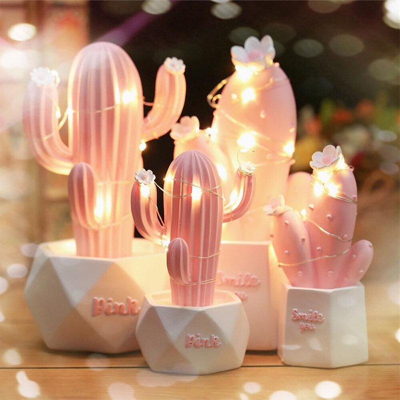 New cactus dream star lamp creative decoration piece, Nordic-style home decoration piece with light, student gift details Picture