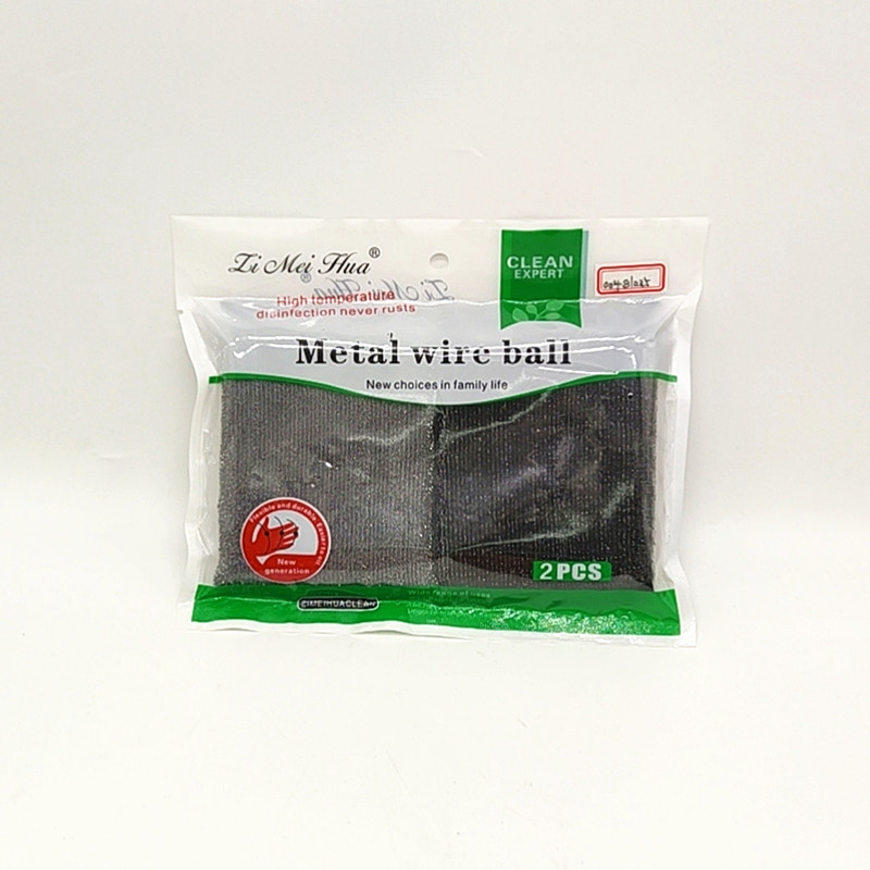 Sunshine Department Store's Cleaning King 2-piece bagged kitchen cleaning cloth, sponge, dishwashing block, scouring pad, pot brush cloth Specification image