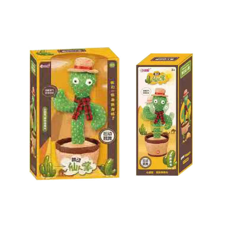 Novel and best-selling cactus dancing and swaying, cactus electric repetition, seductive flower twisting, music electric toy Specification drawing