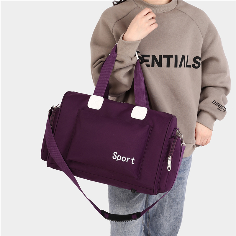 New Oxford cloth hand-held travel bag, large-capacity luggage bag, travel bag, sports yoga fitness bag, customizable LOGO Specification image