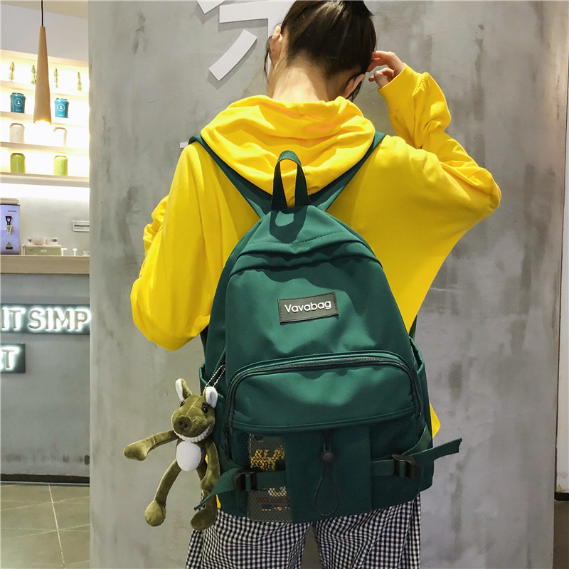 A schoolbag with a Korean-style high school student, Zhongku ulzzang, middle school and junior high school student's ins style, Hong Kong style and vintage look