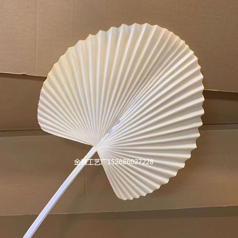 软胶扇叶龟背婚庆塑料花棕榈叶蒲扇酒店礼堂宴会厅装饰花背景墙产品图