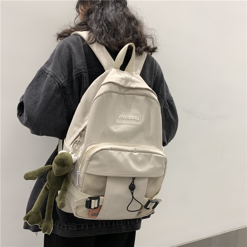 Mochila escolar femenino versión coreana escuela media harajuku ulzzang estudiante de secundaria estudiante de secundaria joven simple mochila versátil mochila de viento ins Application Scenario