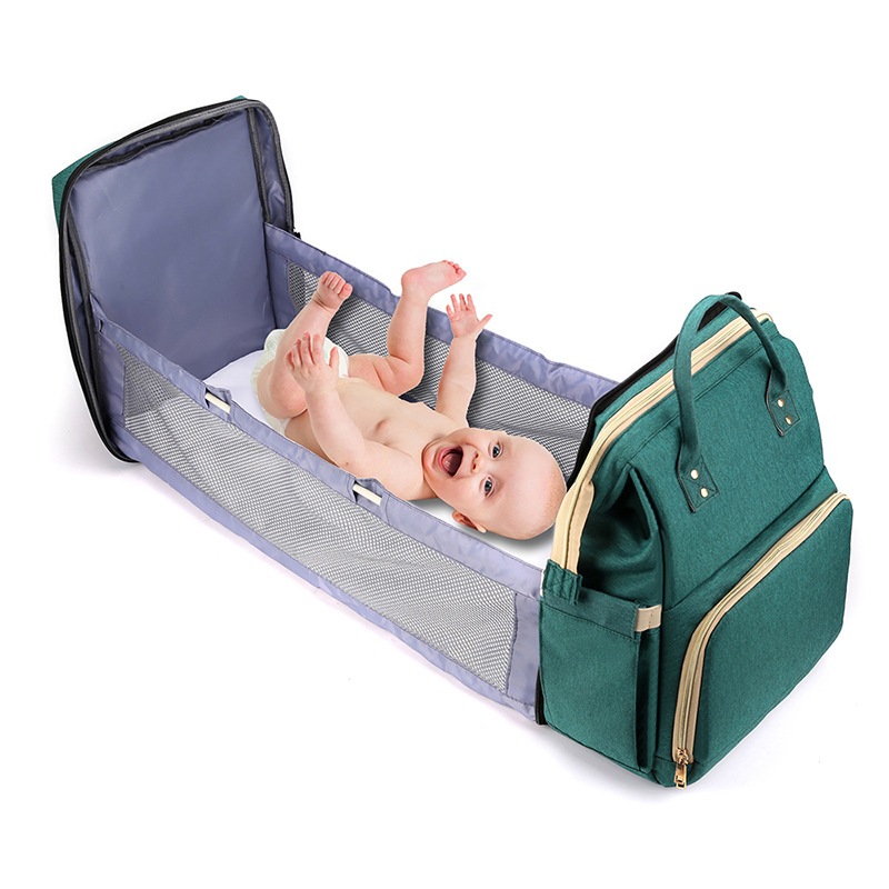 Nueva mochila multifuncional de gran capacidad portátil plegable cuna madre bebé mommy mochila madre bebé details Picture