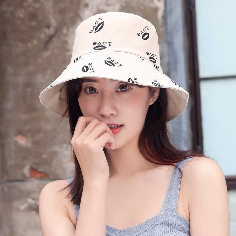 Double-sided fisherman's hat for women, Japanese-style summer sun hat for men, Korean-style trendy and versatile sun hat for UV protection details Picture