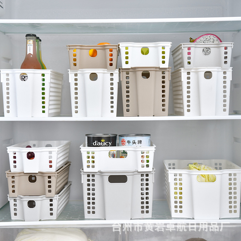 35823 stackable storage basket, kitchen cabinet and refrigerator organizing basket, storage basket, storage box, deep-mouthed small-sized storage basket details Picture