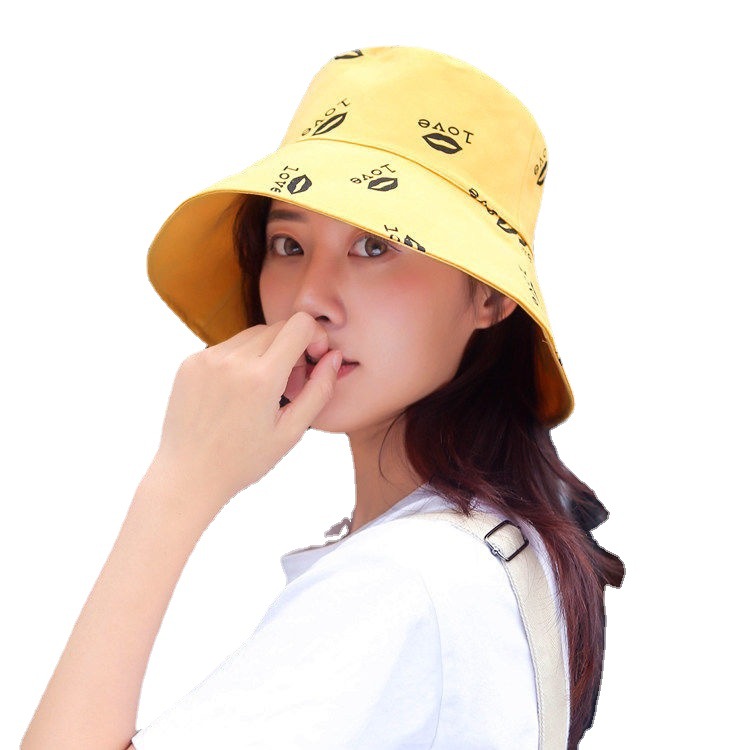 Double-sided fisherman's hat for women, Japanese-style summer sun hat for men, Korean-style trendy and versatile sun hat for UV protection Item Picture