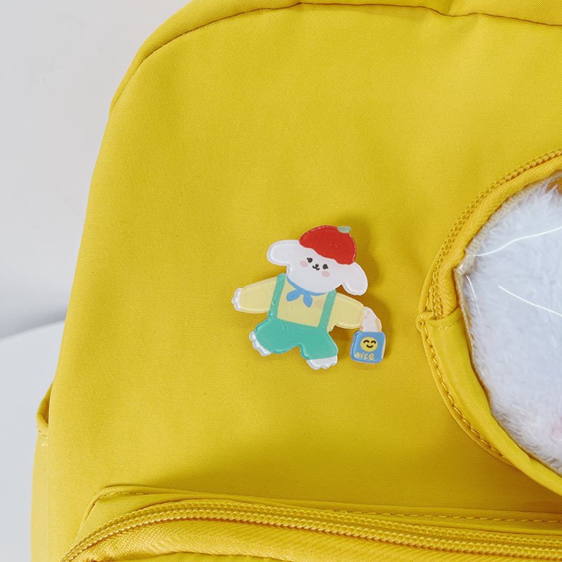 Korean version 2021 Summer new children's bag, Oxford cloth plush rabbit and dog backpack, kindergarten children's schoolbag Specification image