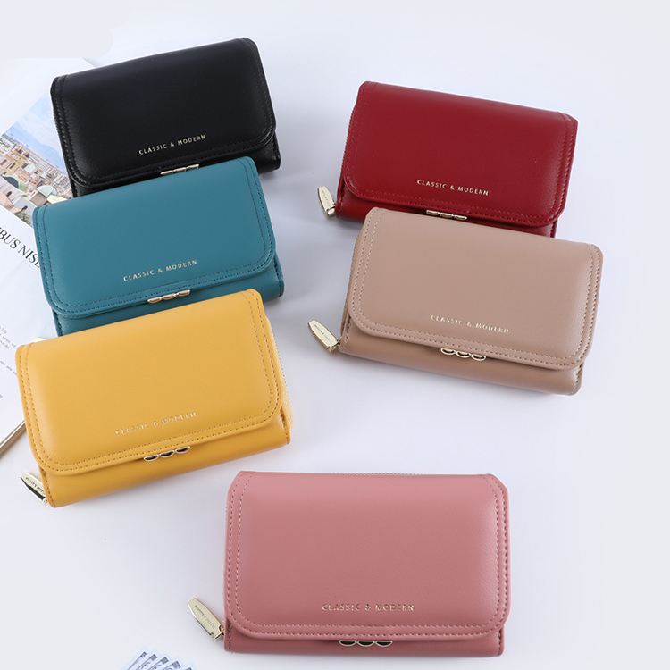 T2701-025 small wallet female short small wallet card bag cute student zero wallet
