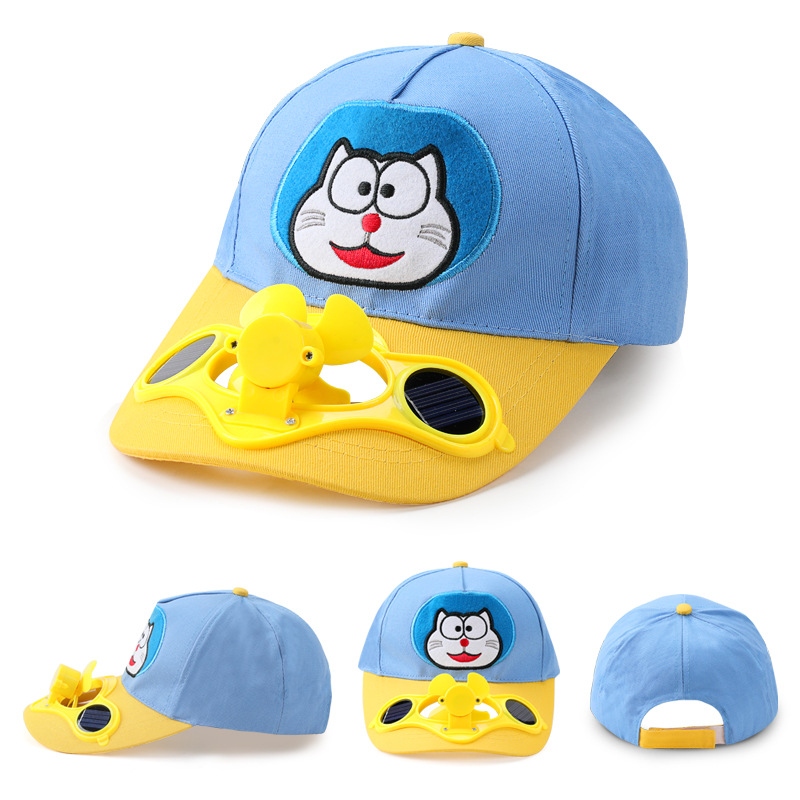 Cartoon children's hats, solar fan hats, sun protection hats, men's and women's sun hats, baseball caps, solar smart hats Specification drawing