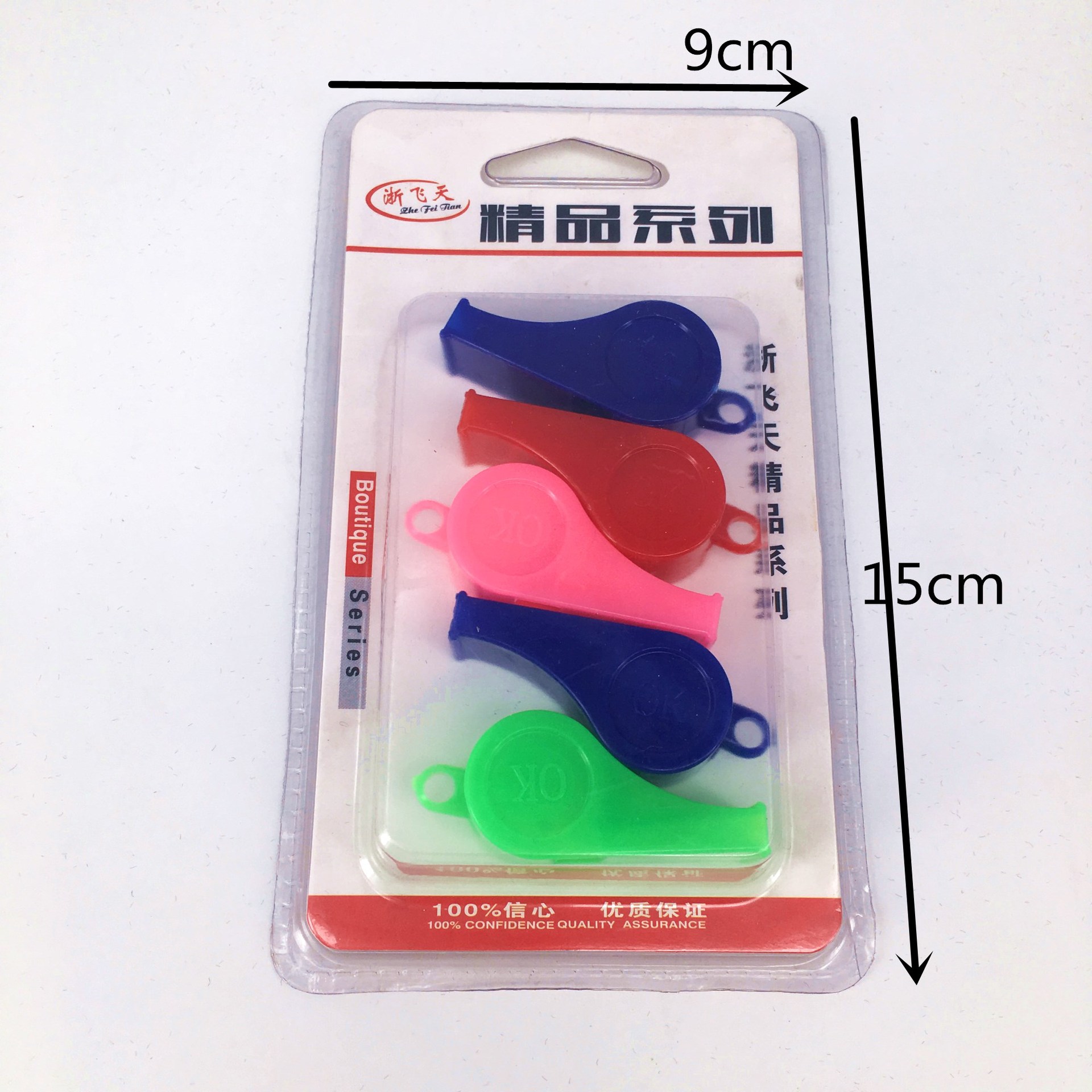 Sports goods, plastic whistles, children's toys, colorful cheering and encouragement, referee ok whistles. Good supply at the two-yuan store details Picture