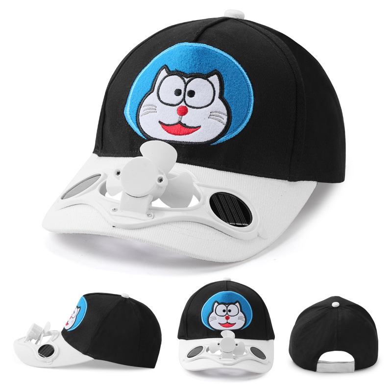 Cartoon children's hats, solar fan hats, sun protection hats, men's and women's sun hats, baseball caps, solar smart hats Item Picture