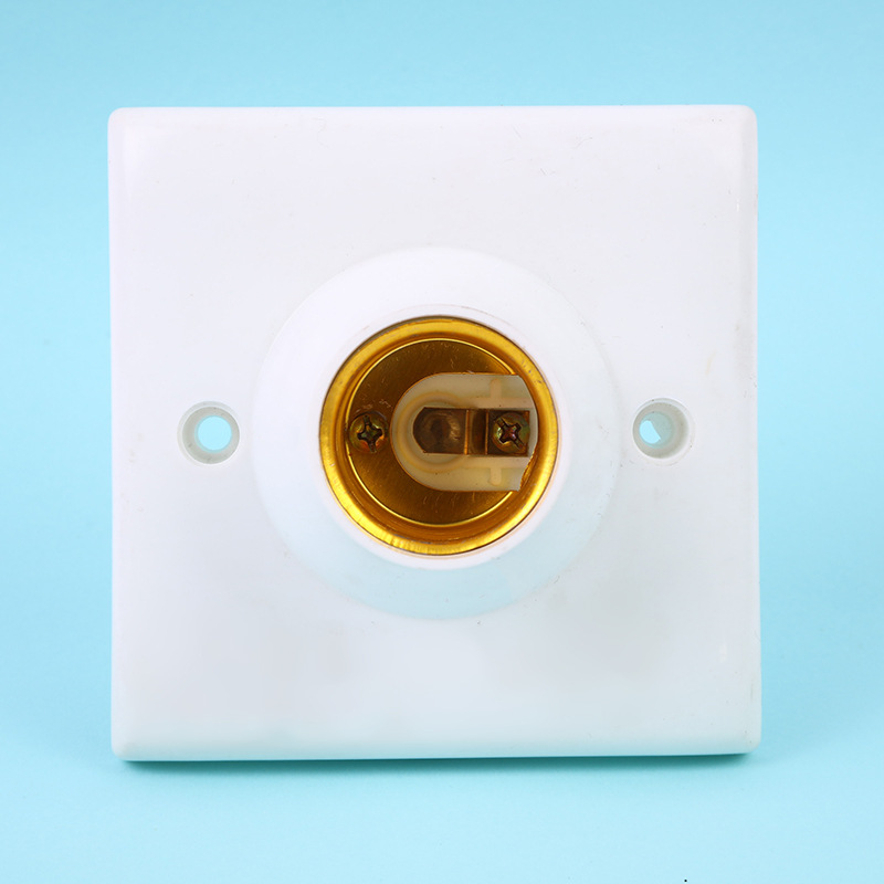 Factory direct sales of square lamp holders, bulk lamp holders, wholesale of one-yuan and two-yuan screw-type ceramic sockets