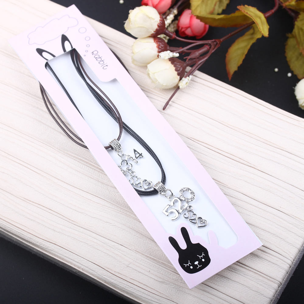 A pair of student Korean-style best friend necklaces, handcrafted and creative couple necklaces from a 10-yuan store details Picture