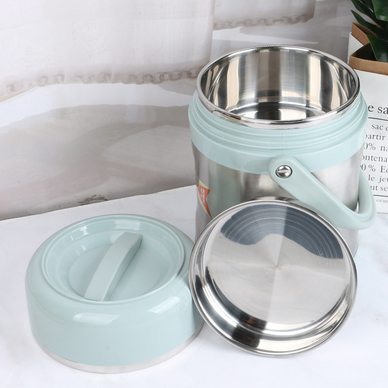 Non-magnetic stainless steel mini Waist pot, vacuum insulated pot, student large-capacity three-layer bucket, rice bucket, bento box Application Scenario