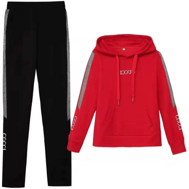 Spring 2021 Korean-style sweatshirts, two-piece hooded sportswear sets, mom's wear, fashionable casual wear, plus-size women's wear trend Item Picture