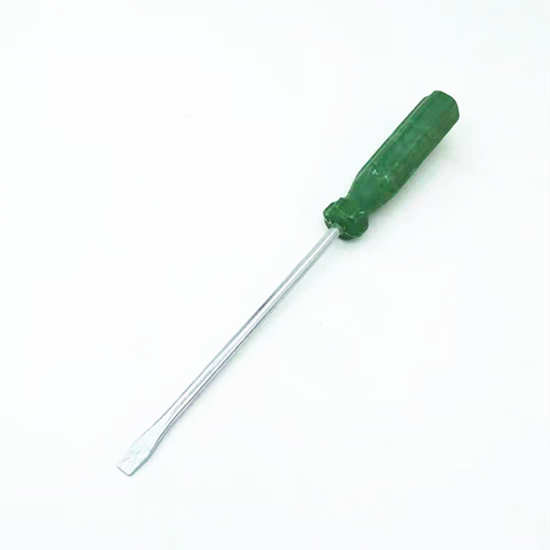 Manufacturers direct green plastic handle 4 inch one - dollar shop screwdriver sources