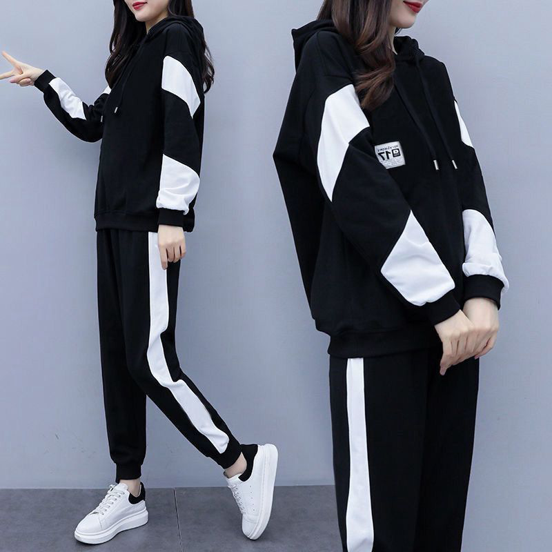 200斤大码女装胖mm套装2020年春秋季韩版宽松休闲时尚运动两件套 Specification image