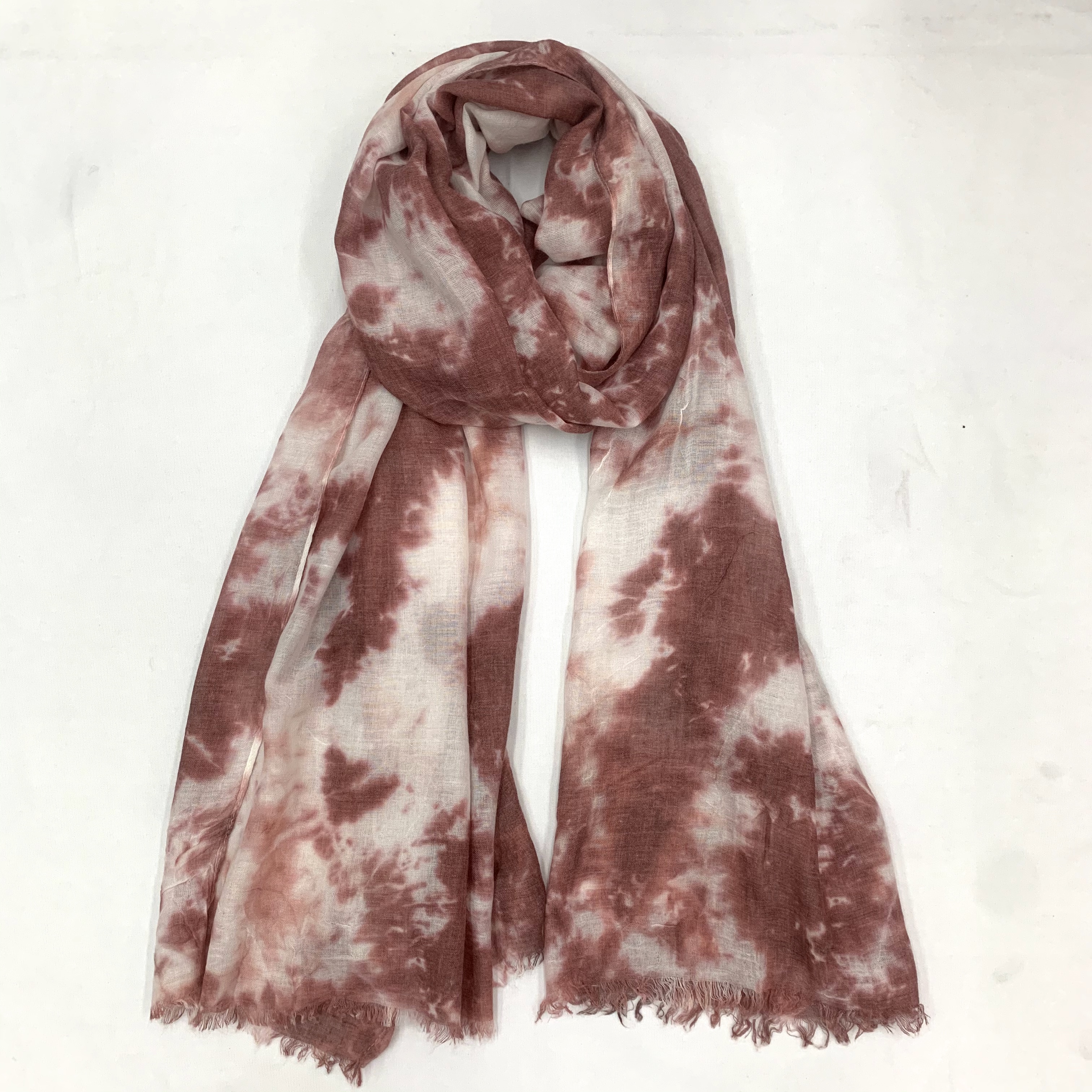 Factory direct sales of scarves made of cotton tie-dyed 90*180 long scarves. Scarves can be made into shawls and are specially customized for export Specification image