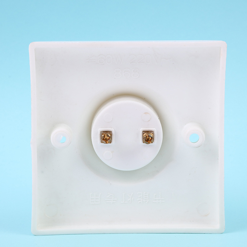 Factory direct sales of square lamp holders, bulk lamp holders, wholesale of one-yuan and two-yuan screw-type ceramic sockets details Picture