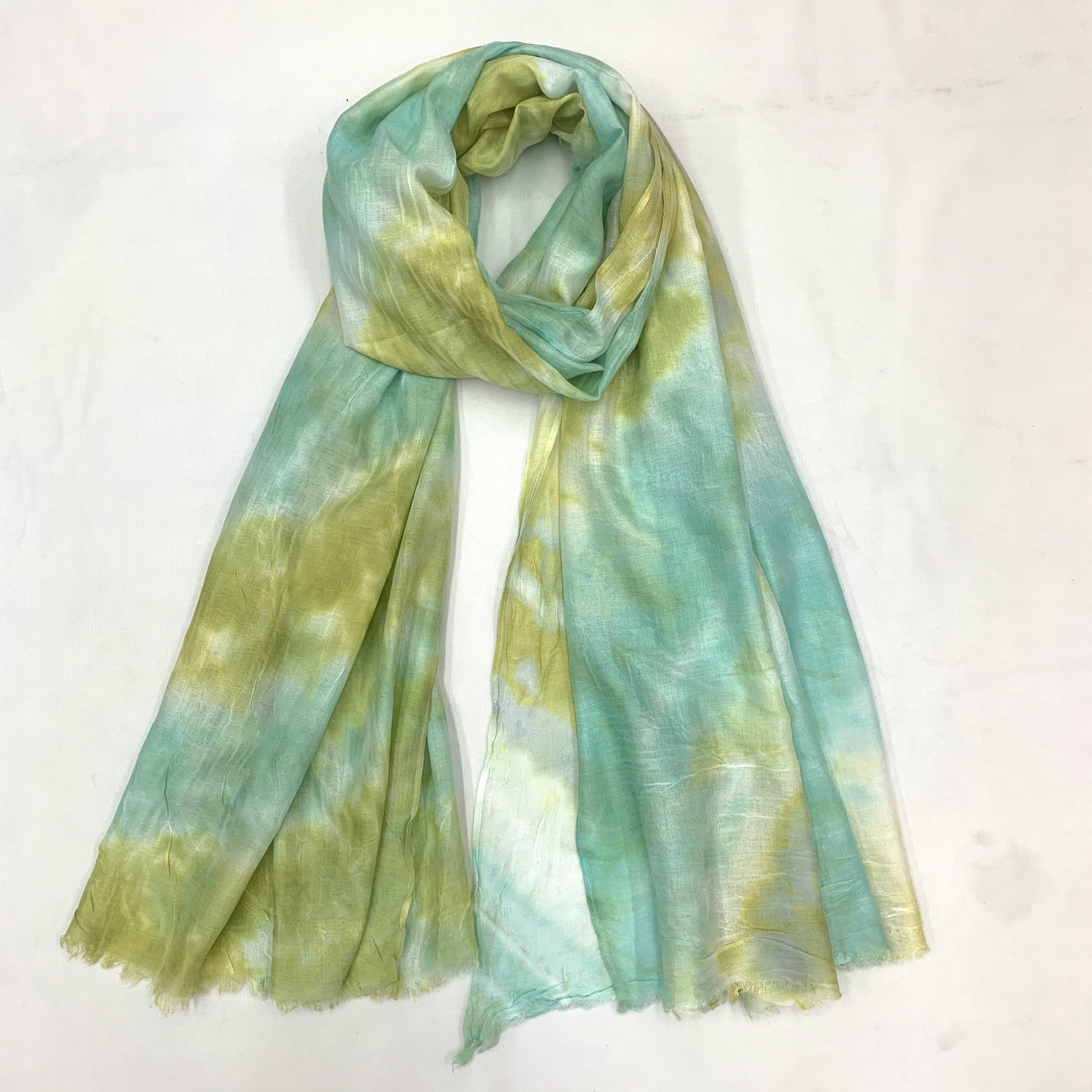 Factory direct sales of human cotton tie-dyed 90*180 long scarves and shawls can be made into shawls for export and customized exclusively details Picture