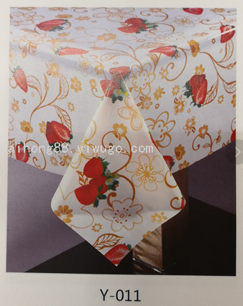 PVC transparent printed crystal tablecloth, waterproof and no-wash tablecloth, coffee table, restaurant fruit and flower oil-resistant tablecloth Specification drawing