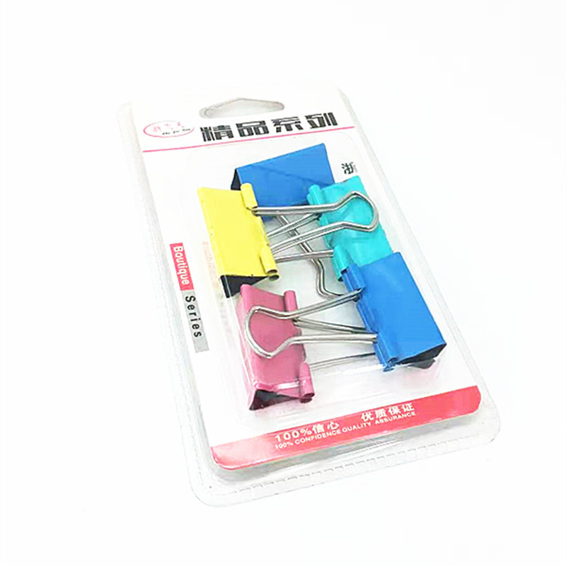 Factory direct supply of office supplies: long-tail ticket clips, dovetail clips, small clips, double-bubble vacuum-formed, 5 long-tail clips Item Picture