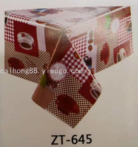 PVC transparent printed crystal tablecloth, waterproof and no-wash tablecloth, coffee table, restaurant fruit and flower oil-resistant tablecloth Application Scenario