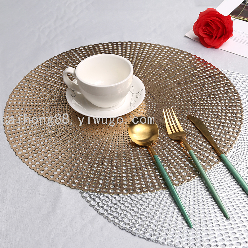 Nordic-style round hollowed-out placemats, household oil-resistant Chinese and Western plate MATS, coasters, and heat-resistant bowl MATS wholesale full figure