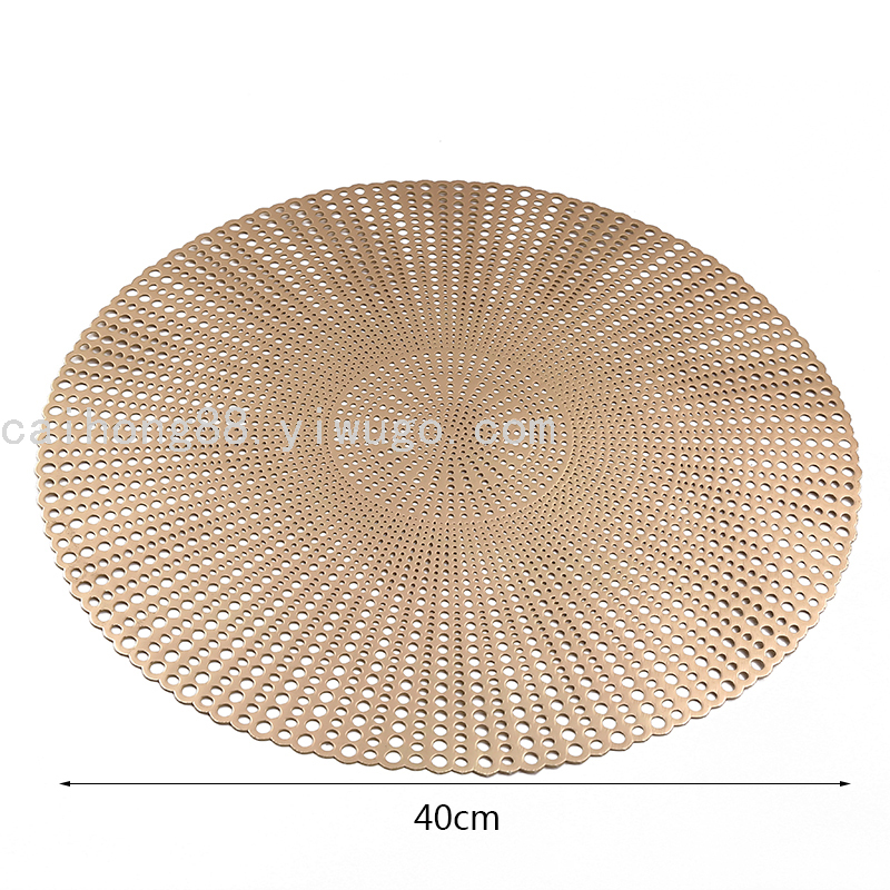 Nordic-style round hollowed-out placemats, household oil-resistant Chinese and Western plate MATS, coasters, and heat-resistant bowl MATS wholesale Item Picture