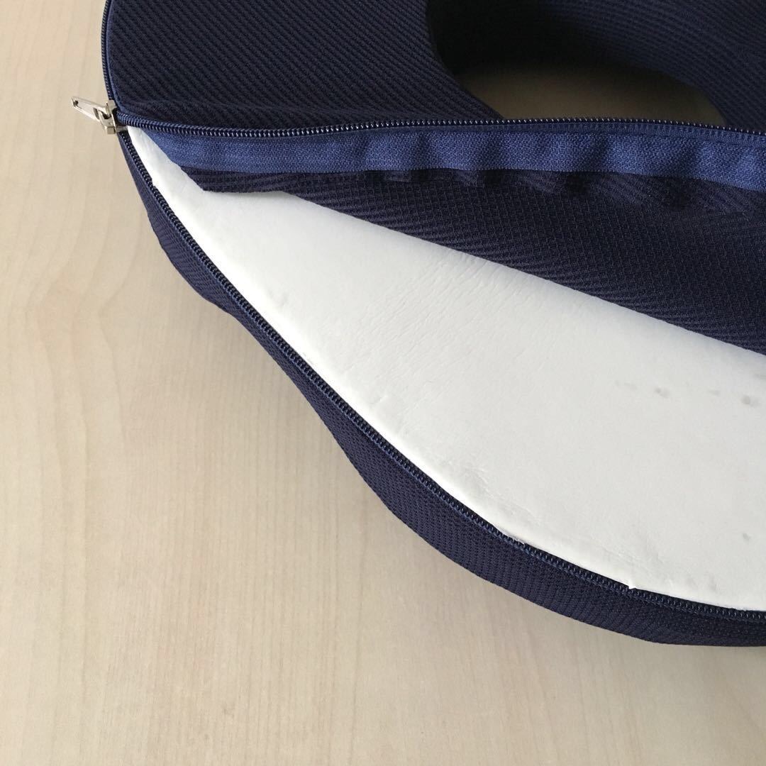 2U Men's and women's memory foam hollowed-out coccyx, O-shaped hemorrhoid cushion, hollow breathable fiber cushion, tail cushion details Picture
