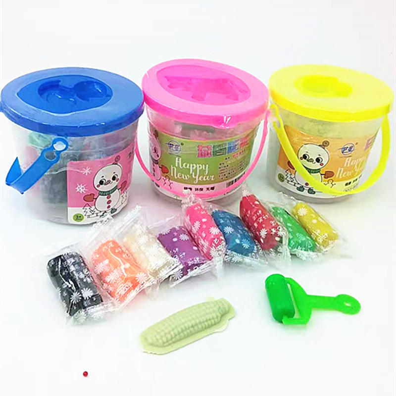 Factory-supplied 8-color plasticine with tools and a set of colored plasticine toys for children's early education full figure