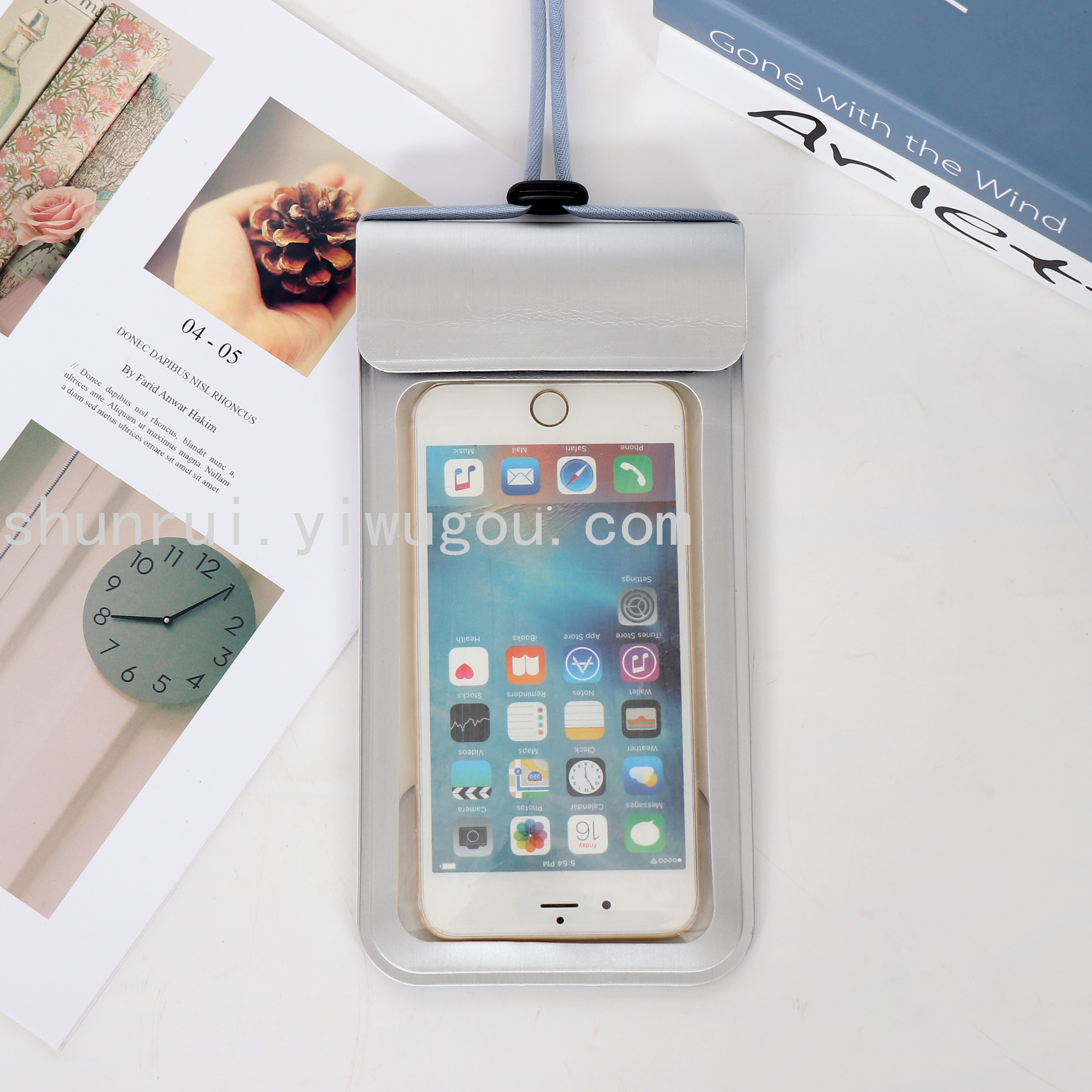 Factory-customized three-fold sealed TPU transparent waterproof phone bags, universal waterproof phone cases for touch screens, wholesale Specification image