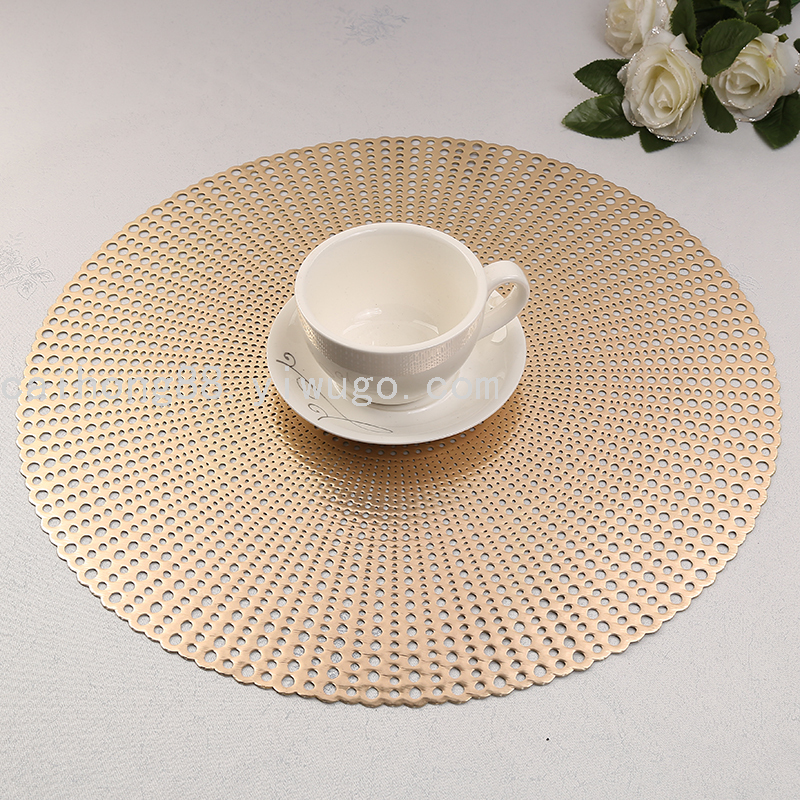 Nordic-style round hollowed-out placemats, household oil-resistant Chinese and Western plate MATS, coasters, and heat-resistant bowl MATS wholesale Specification drawing