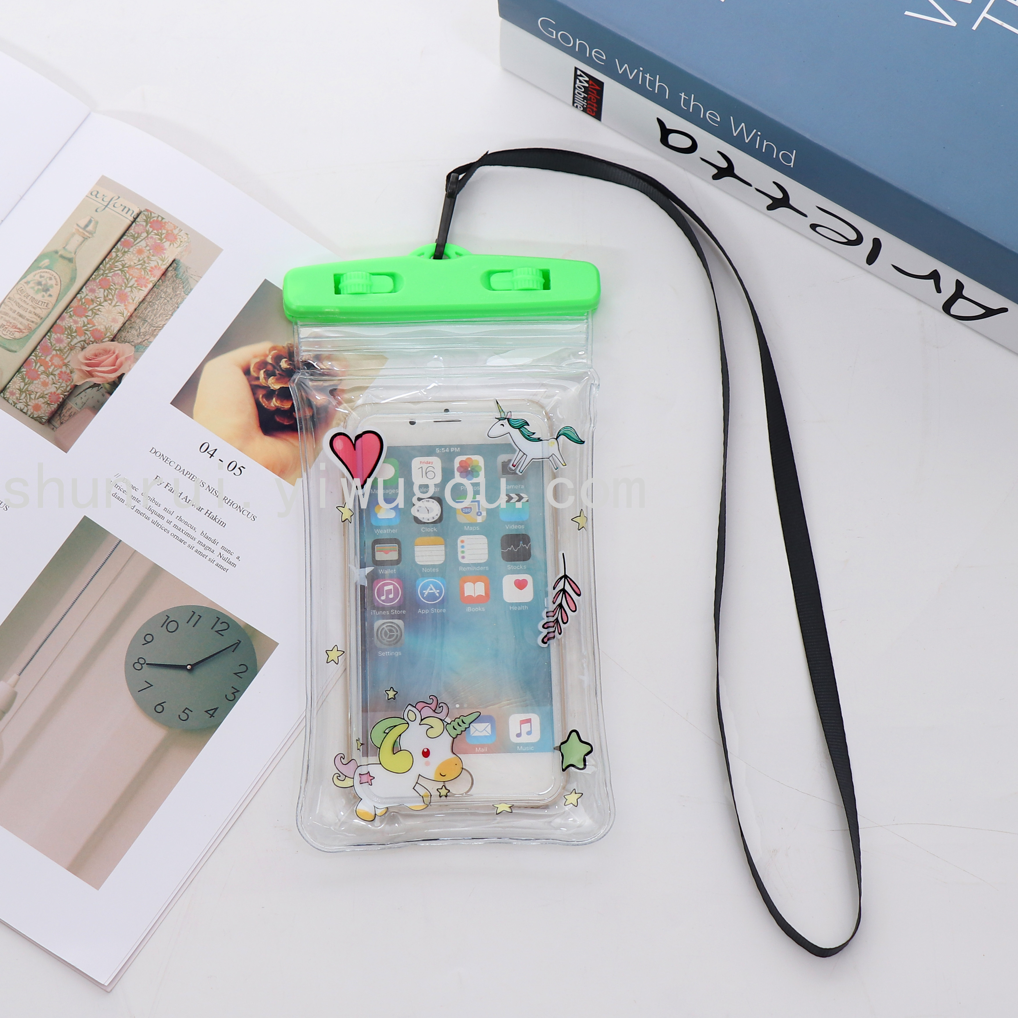 Waterproof bag for floating cartoon transparent touch screen mobile phones details Picture