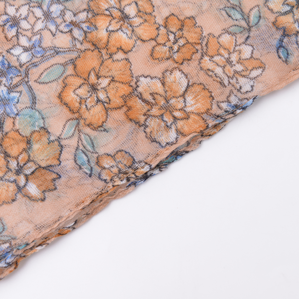 2021 new polyester garden floral print spring and summer leisure ladies scarf shawl scarf manufacturers direct spot details Picture