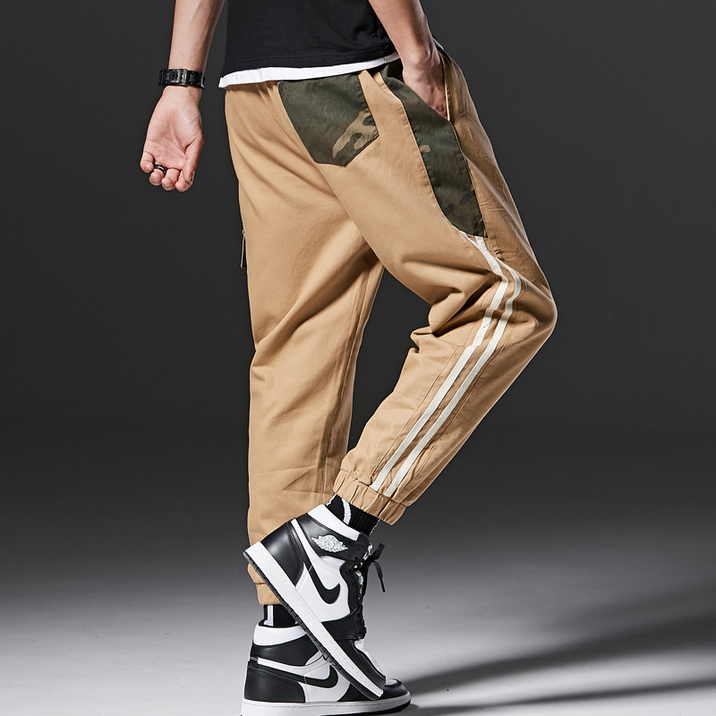 Men's Korean fashion casual pants loose summer thin cargo pants fashion brand Harun pants pant pant pant pant nine minutes
