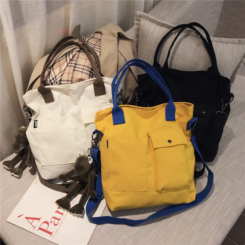 帆布女包实物图