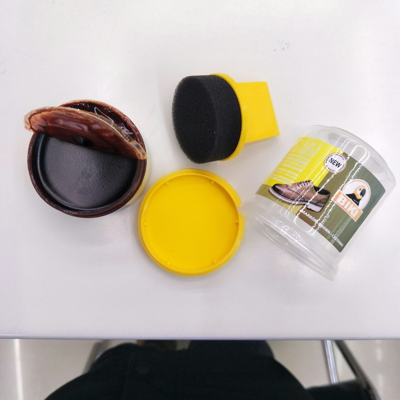 Biaoqi Leather Care Cream 50ml for export, black, brown, colorless, shoe polish Specification drawing