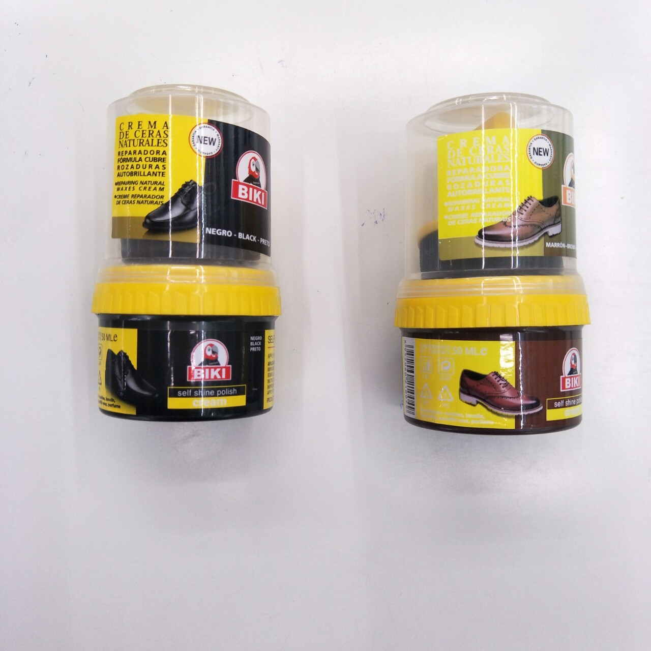 Biaoqi Leather Care Cream 50ml for export, black, brown, colorless, shoe polish full figure