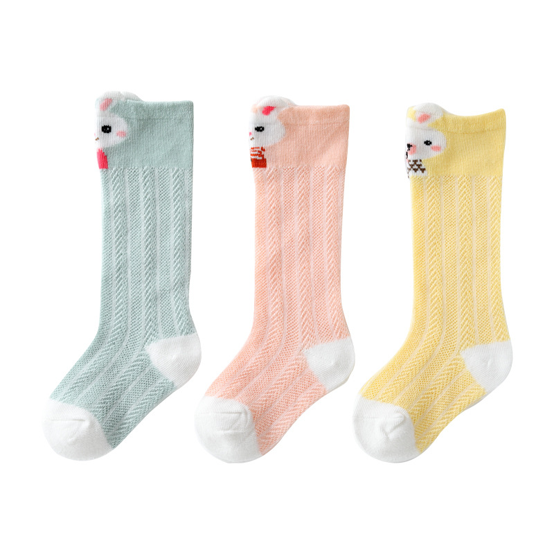 New children's socks thin summer baby anti mosquito stockings long mesh stockings knee summer baby cotton socks Item Picture