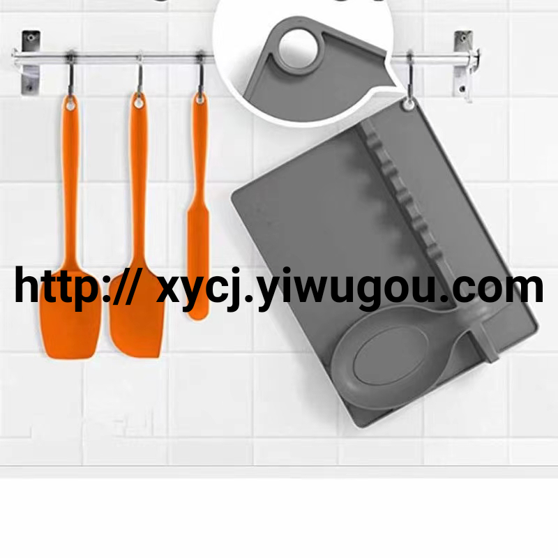 New two-in-one silicone spoon rack, spatula rack, soup spoon rack, spoon mop and kitchenware multi-functional storage rack Specification image