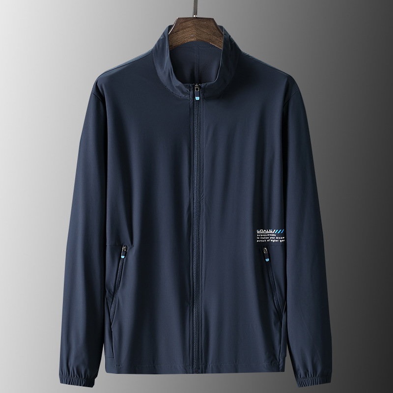 Ice silk new couple thin stretch skin coat for outdoor sports men breathable summer quick drying sunscreen skin windbreaker